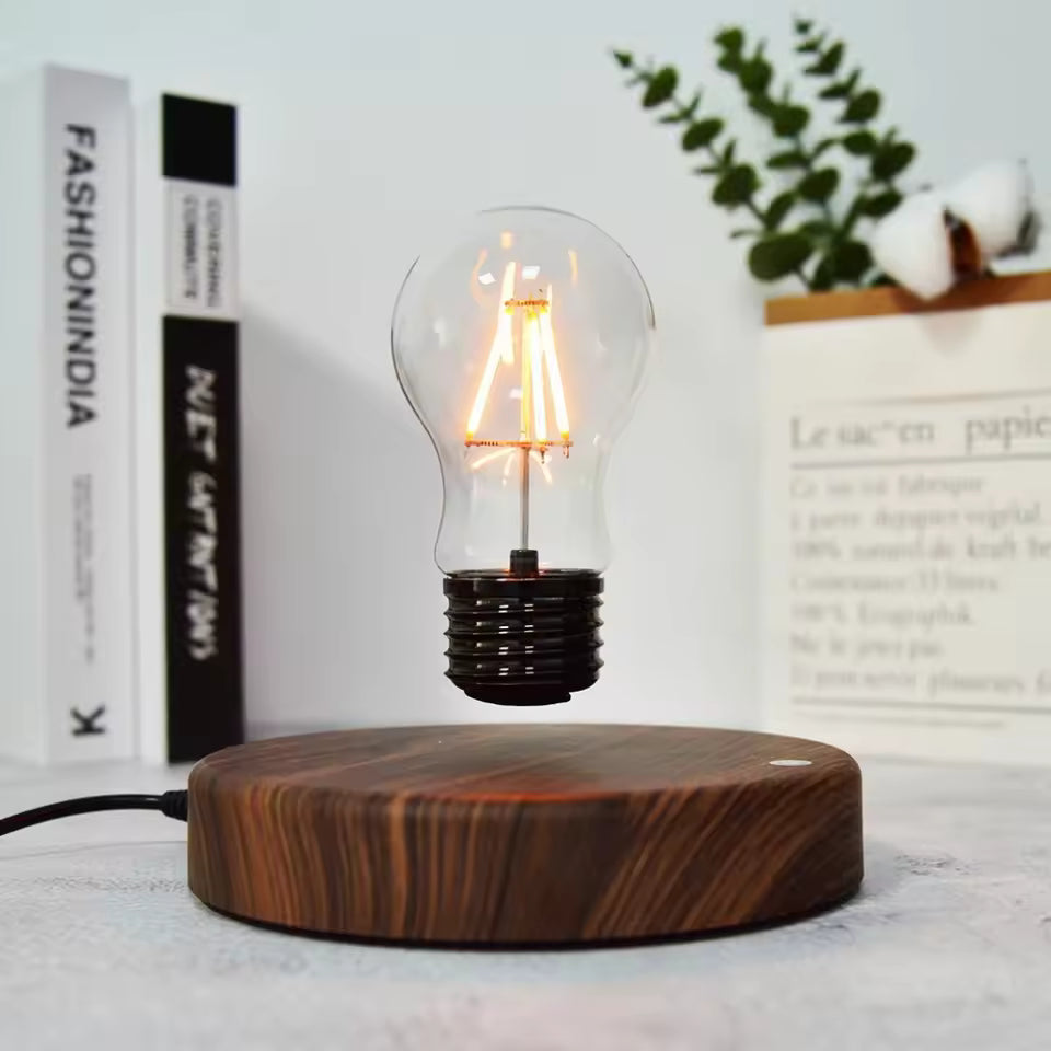 Levitating Bulb Lamp Magnetic Floating LED Light Desk Lamp Table lamp Night Light, 360 Degree Automatic Rotating Light for Unique Gifts Room Home Office Decor