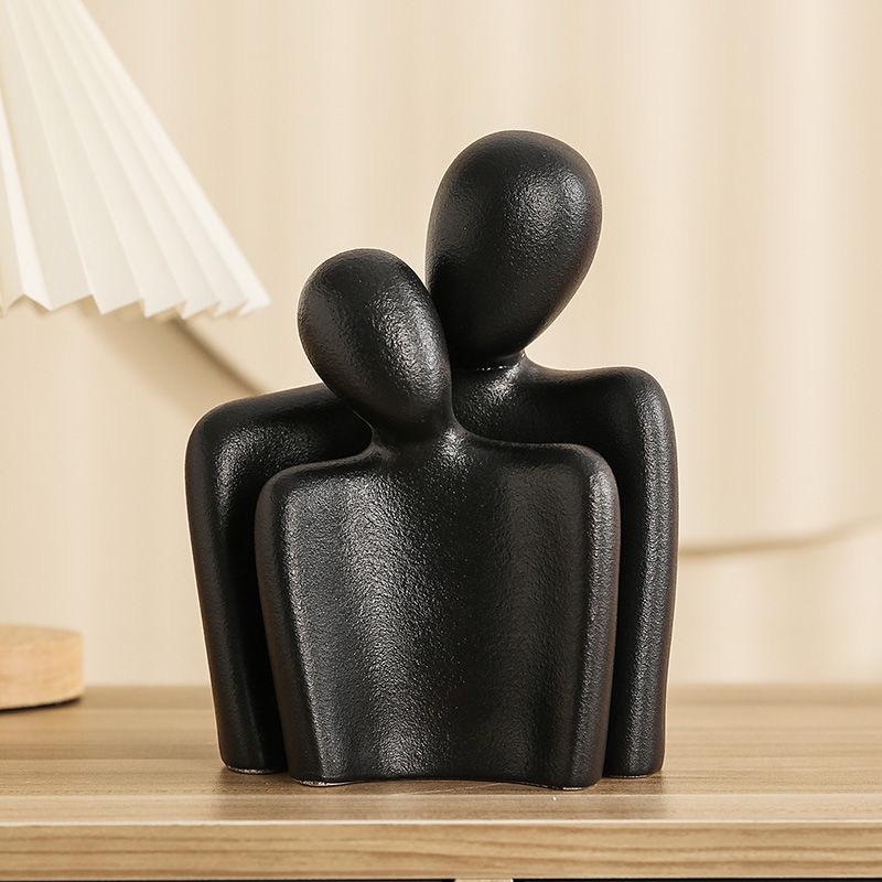Couple Embracing Sculpture 2pc Set
